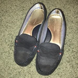 Navy Suede Tommy Hilfiger Penny Loafers